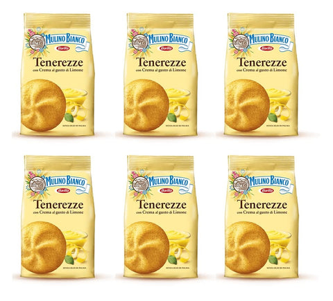 Mulino Bianco tenerezze al limone kekse Butterkeks Gebäck Sahne Zitrone 200g 6x Original italienisch