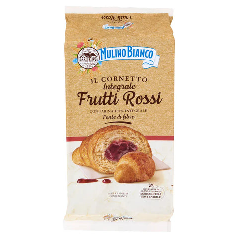 Mulino Bianco Kekse 8x Mulino Bianco Cornetti Integrali frutti rossi Kuchen roten Früchte Vollkorn Original italienisch 300gr 8076809575232