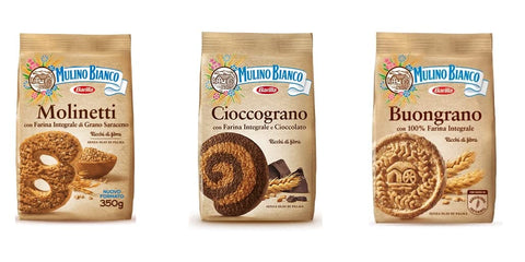 Mulino Bianco Kekse Barilla / Mulino Bianco TESTPAKET Mulino Bianco Cioccograno 330g - Molinetti 350g - Buongrano 350g kekse 100 Percent Vollkorn biscuits cookies 3 Stück 8076809571487