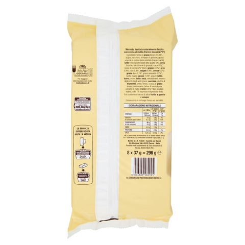 Mulino Bianco Kekse MHD 28/08/2026 Mulino Bianco fisarmoniche, Natürlich gefüllte Sahnungsnack mit Gerstenmalzcreme und Kakao 296g 8076809582995