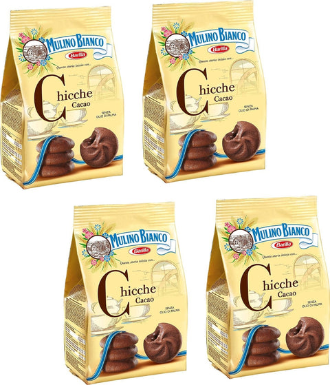 Mulino Bianco Chicche Shortcake gefüllt mit Kakao Creme, 200 g, 4 Stück Kekse italienisch Original
