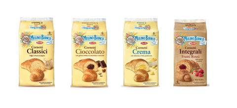 Mulino Bianco Cornetti testpaket Classico Crema aprikose schokolade Kekse italienisch Original