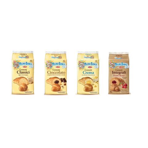 Mulino Bianco Cornetti testpaket Classico Crema aprikose schokolade Kekse italienisch Original