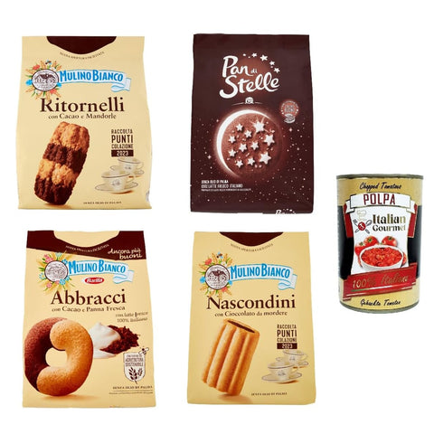 Mulino Bianco Kekse Mulino Bianco Kekse mit Kakao für ein leckeres Frühstück - biscuits cookies 3x 700 g 1x 600g Testpaket Original italienisch inkl. Italian Gourmet Polpa 400g 8076809580601