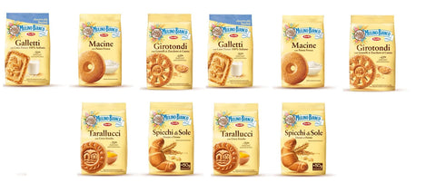Mulino Bianco Kekse testpaket 10x350G Girotondi Macine Galletti Spicchi di sole Original italienisch