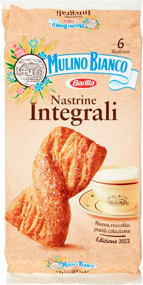 Mulino Bianco Kuchen Nastrine Integrali Vollkorn Briosche 6 x 40 g kekse cookies italienisch Original