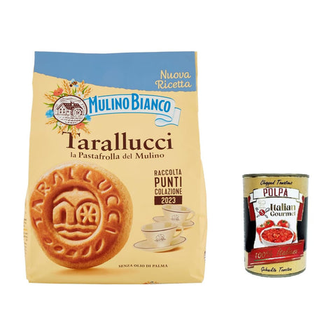 Mulino Bianco Kekse Mulino Bianco tarallucci Shortbread Kekse mit frischen Eiern biscuits cookies 800g 12x Original italienisch inkl. Italian Gourmet Polpa 400g 8076809507103