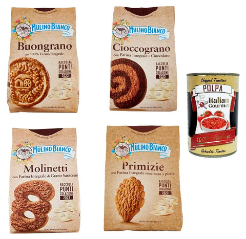 Mulino Bianco Testpaket 100 % Vollkornmehl Kekse Molinetti Buongrano Cioccograno Primizie 1x2204g Original italienisch
