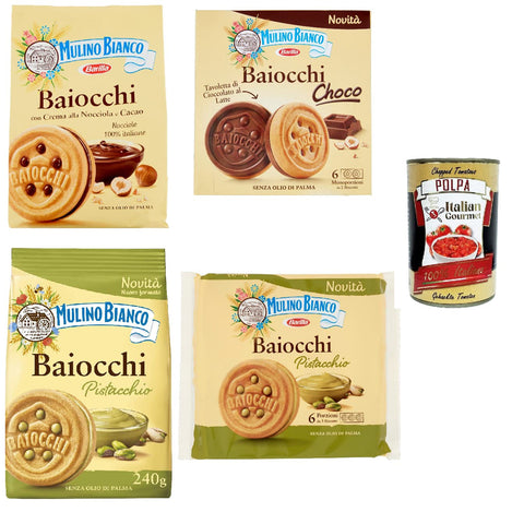 Testpaket Baiocchi Haselnuss und Kakao choco Pistazie 1x1308g Original italienisch Kekse
