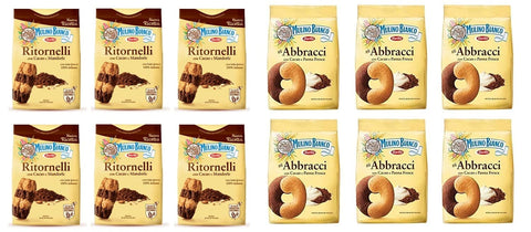 Mulino Bianco Testpaket Abbracci Ritornelli Kekse Biscuits Cookies ( 12 x 700 g ) italienisch Original