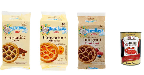 Mulino Bianco Crostatina Testpaket Cacao Albicocca Frutti rossi Kakao Aprikose rote Früchte italienisch Original