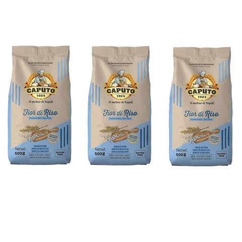 Mulino Bianco Il Mulino di Napoli Caputo Fior di Riso Farina di Riso Bianco Weißes Reismeh Gluten frei 3x 500g italienisch Original