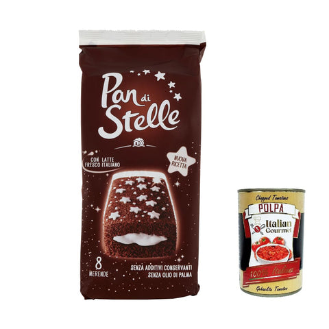 Mulino Bianco Pan di Stelle Merenda, Biskuit kuchen mit Kakao und Milchcreme 280 g Snack Kuchen & Backwaren italienisch Original