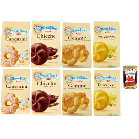 Mulino Bianco Snack Kuchen & Backwaren Mulino Bianco Canestrini, Chicche al cacao, Tenerezze limone, Gemme, Testpaket Biscotti, Kekse mit Zucker mit Eiszeit, Kekse mit Kakao, zitrone cookies 8076809529976