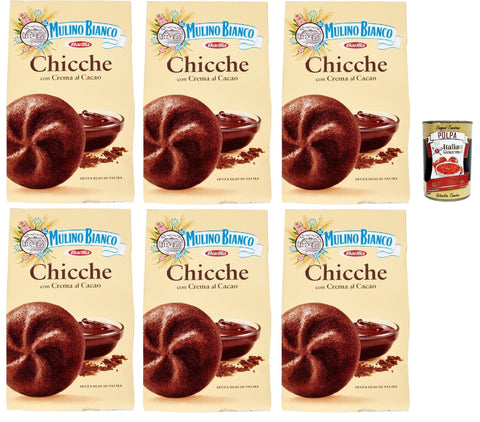 Mulino Bianco Chicche kakao Biscotti Con Crema Al Cacao Kakaocreme Kekse biscuits cookies 6x 200g italienisch Original