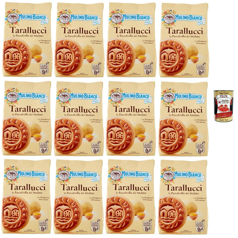 Mulino Bianco Tarallucci Biscotti con Uova Fresche 100% italiane, Kekse mit 100% frischen italienischen Eiern 12x350g Original italienisch