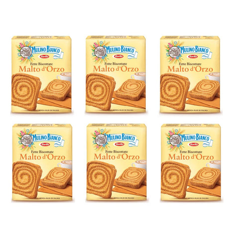 Mulino Bianco Fette biscottate Gerstenmalz Gerste Zwieback kekse brot 6x315g Original italienisch