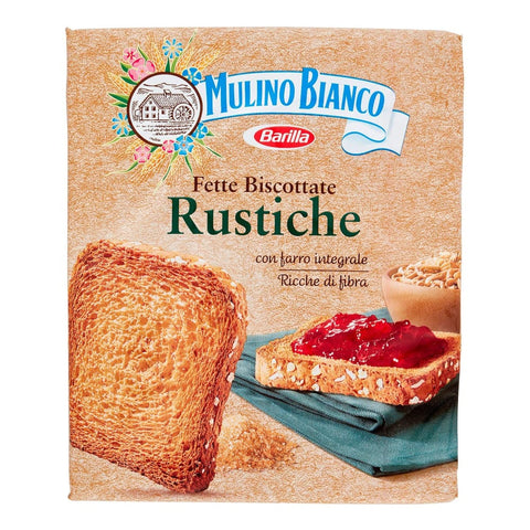 Mulino Bianco Zwieback Mulino Bianco Fette biscottate Le rustiche 315 g mit Dinkel Zwieback brot italienisch Original 8076809544818