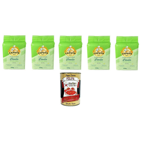 MULINO CAPUTO TROCKENHEFE Trockenhefe MULINO CAPUTO TROCKENHEFE 100 % ITALIENISCH 500 GR. 5x Original italienisch inkl. Italian Gourmet Polpa 400g 8014601100023
