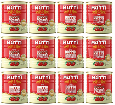 Mutti Gemüse 12er-Pack Mutti Doppeltes Tomatenkonzentrat,Doppio Concentrato di Pomodoro,880g Dose 8005110020001