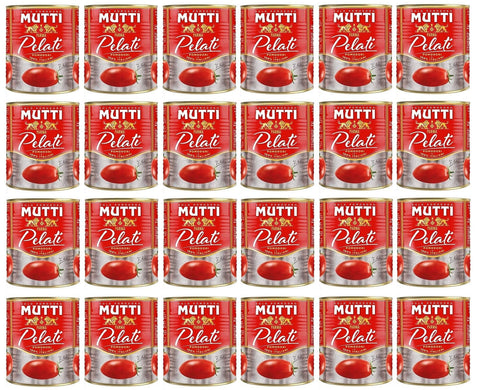 Mutti Gemüse 24x Mutti Pomodori Pelati Geschälte Tomaten 100 % italienische Tomaten 800g Dose Tomaten Sauce 8005110050008