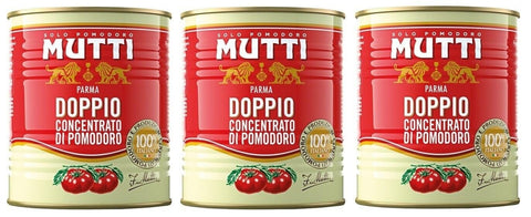 Mutti Gemüse 3er-Pack Mutti Doppeltes Tomatenkonzentrat,Doppio Concentrato di Pomodoro,880g Dose 8005110020001