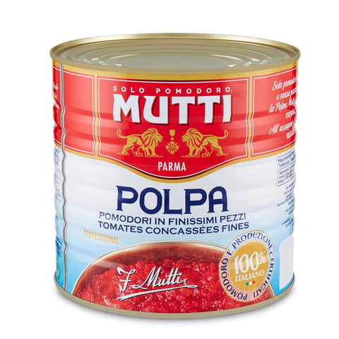 Mutti Gemüse 6x Mutti polpa di Pomodoro Tomatenpulpe Tomaten sauce 100% Italienisch 2,5 Kg 8005110070006