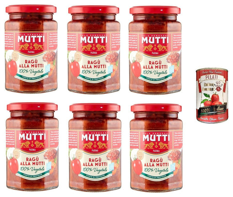 Mutti Ragù alla Mutti MUTTI-GEMÜSE-SAUCE 280 g 6x italienisch Original Pastasauce + gratis pelati 400 g