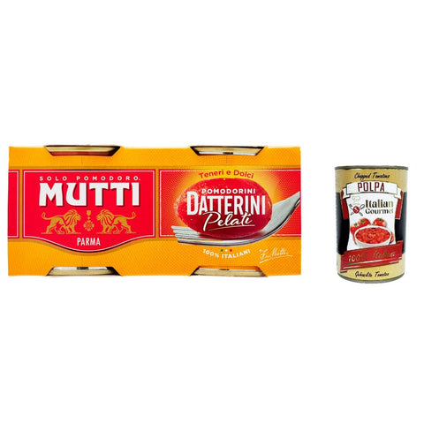 Mutti Gemüse Mutti Datterini Pelati datterini geschälte Tomaten sauce 100% ( 12x 440g + 2x 220 g italienisch Original 8005110052101