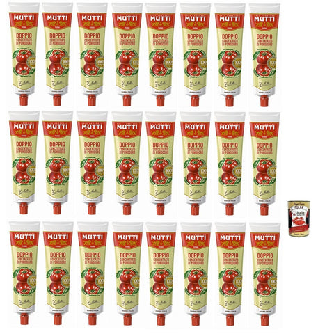 Mutti Gemüse Mutti Doppio Concentrato di Pomodoro Doppeltes Tomatenkonzentrat 100% Italienische Tomate Tube 130 g 24x italienisch Original Pastasauce + kostenlos Polpa di 80042532