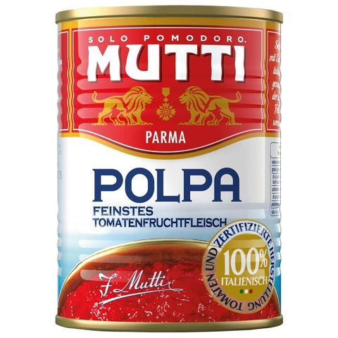 Mutti Gemüse Mutti polpa di Pomodoro Tomatenpulpe Tomaten sauce 100% dose 12x 400g italienisch Original 80042556