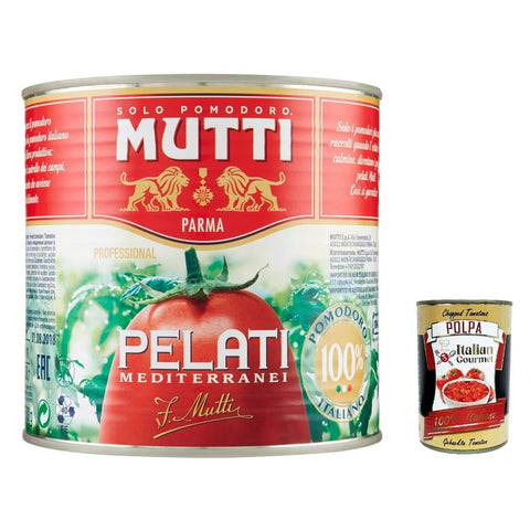 Mutti Gemüse Mutti Professional Pelati Mediterranei Mediterrane Geschälte Tomaten 3x 2,5Kg italienisch Original 8005110043000