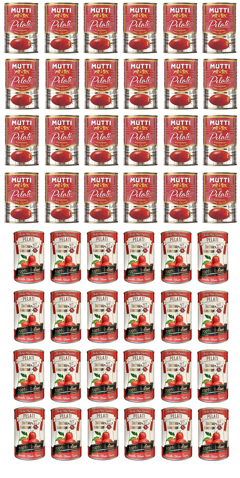 Mutti Gemüse Testpaket Pomodori Pelati Italiani Mutti geschälte Tomaten + Italian Gourmet italienische geschälte Tomaten ( 48 x 400g )