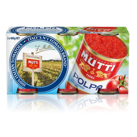 Mutti Gewürfelte Tomaten Mutti POLPA FINE 2 Original italienisch inkl. 1x400G 8005110170300