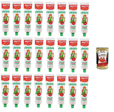Mutti Koch- & Backzutaten Mutti- Le Verdurine Salsina di Pomodoro e Verdurine Le Verdurin Tomaten-Gemüse-Sauce 24x 130 g+ Italian Gourmet Polpa 400g 80042549