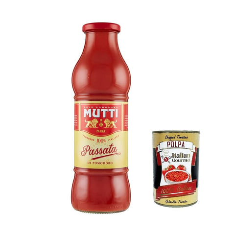 Mutti Koch- & Backzutaten Mutti Passata di Pomodoro Tomatenpaste Tomaten sauce 100% Italienisch 700g 8x Original italienisch inkl. Italian Gourmet Polpa 400g 80042563