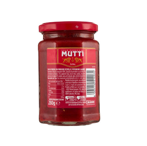 Mutti Kochsaucen & Pesto Mutti Sugo con Pomodoro Pizzutello e con Peperoncino Calabrese Sauce mit Pizzutello-Tomate und Calabrese-Chili 280 g 8005110514074