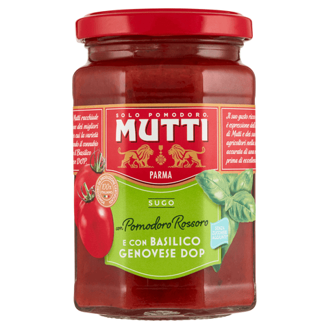Mutti Kochsaucen & Pesto Mutti Sugo con Pomodoro Rossoro e con Basilico Genovese DOP Rossoro-Tomate und Genueser Basilikum DOP 280g 8005110513053