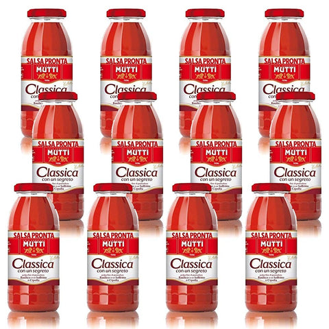 Mutti Pastasaucen 12x Mutti Salsa Pronta Pomodoro Classica Tomatensauce 100% Italienisch 300g 8005110172182