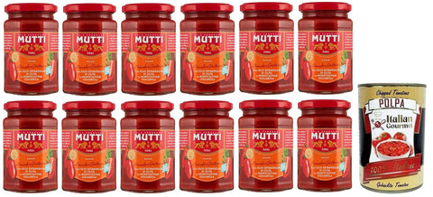 Mutti Sugo Con Pomodoro Datterino Sauce mit Datterino-Tomaten und Nativem Olivenöl Extra Italienische Tomatensauce 280 g 12x italienisch Original Pastasauce +