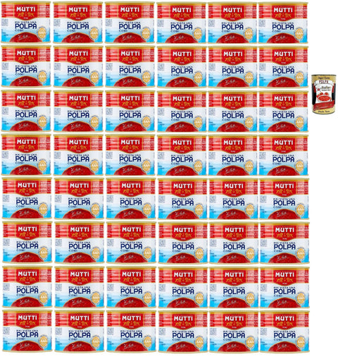 Mutti Pastasaucen Mutti polpa di Pomodoro Tomatenpulpe Tomaten sauce 100% Italienisch 48x 210g dose + Italian gourmet Polpa 8005110170324