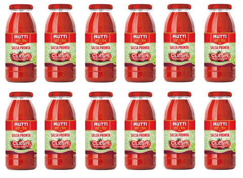Mutti Salsa Pronta Ciliegini Gusto Fresco Fertige Soße Kirschtomate Tomate Glasflasche 12x 300g italienisch Original