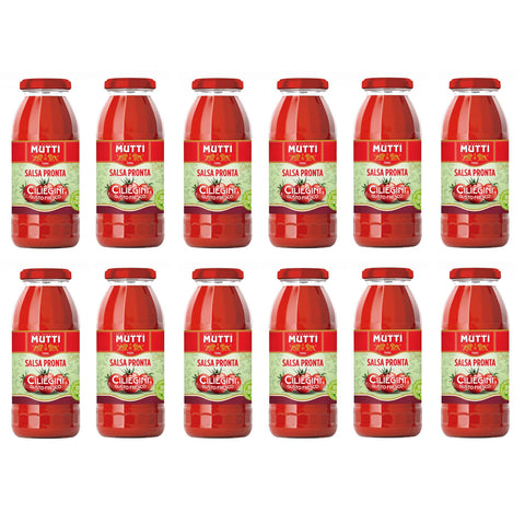 Mutti Salsa Pronta Ciliegini Gusto Fresco Fertige Soße Kirschtomate Tomate Glasflasche 12x 300g italienisch Original