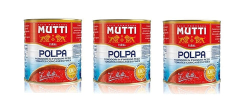 Mutti Tomaten 3x Mutti polpa di Pomodoro Tomatenpulpe Tomaten sauce 100% Italienisch 2,5 Kg 8005110070006
