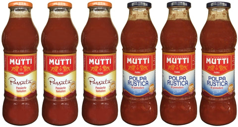 Mutti Passata di Pomodoro ( Polpa Rustica ( 3 x 700g + 3 x 690g italienisch Original
