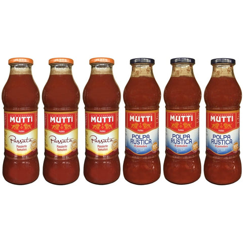 Mutti Tomatenmark Mutti Passata di Pomodoro ( Polpa Rustica ( 3 x 700g + 3 x 690g italienisch Original 8005110171215