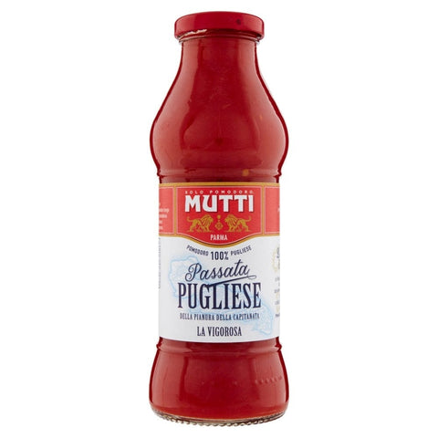 Mutti Tomatensauce Mutti Passata di Pomodoro Pugliese Tomatenpüree aus 100 % apulischen Tomaten, 400 g Glasflasche