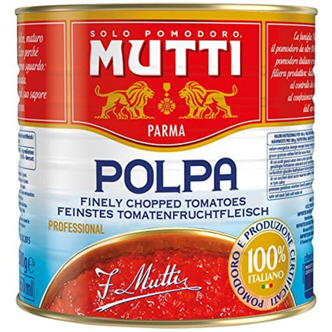 Mutti Polpa Fine Tomatenfruchtfleisch Fein Gehackt 1er Pack ( 1 x 2.5 kg italienisch Original