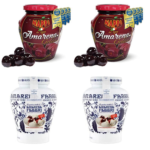 Nappi Fabbri Amarena Kirschen in Sirup 2x Nappi Amarena Obst Und Sirup Kirschen 2x 600g + 460g italienisch Original