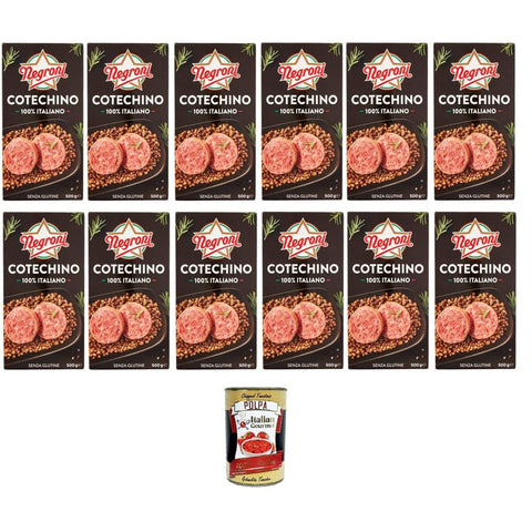 Negroni Koch- & Backzutaten Negroni Cotechino 100% glutenfreier Cotechino 12x500gr italienisch Original 8028257009746